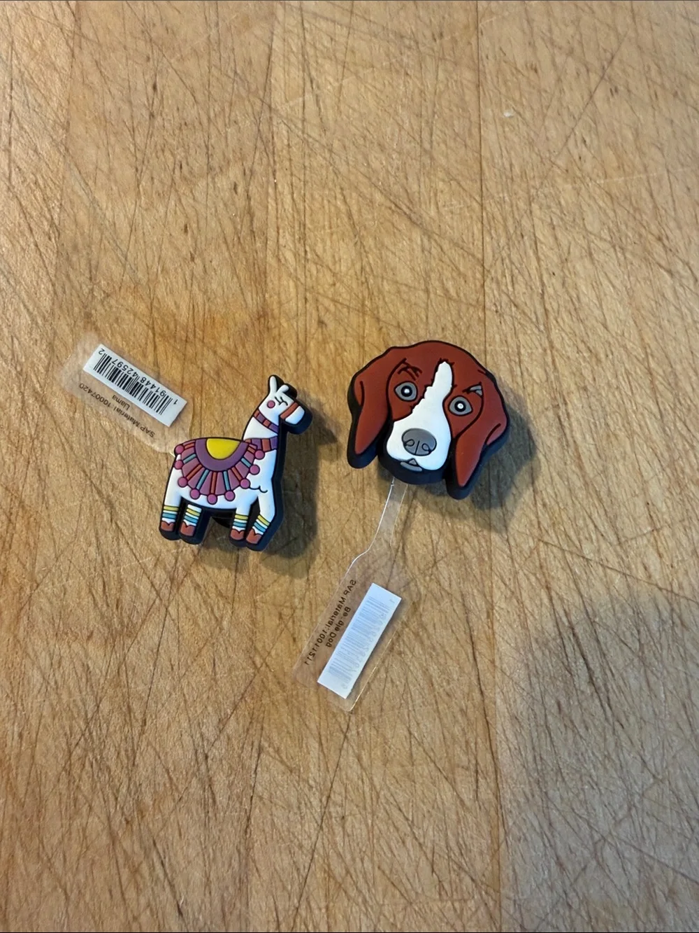 Jibbitz croc brand dog and Llama Vinyl Pet Charms NWT